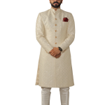 White Sherwani Father Son - Buy Sequin Square Pattern | Jaipurio